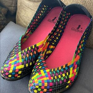 Corkys colorful, comfy, fun, slip ons